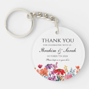 Porte-clefs Merci nikah mariage musulman faveur floral