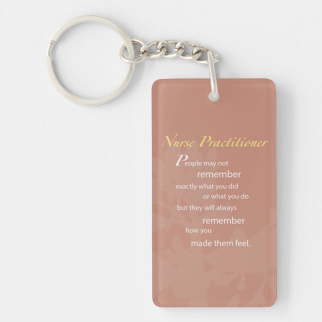 Porte-clefs Merci Nurse Praticien, Brown (Devant)