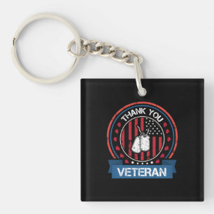 Porte-clefs Merci vétéran Hommage militaire patriotique