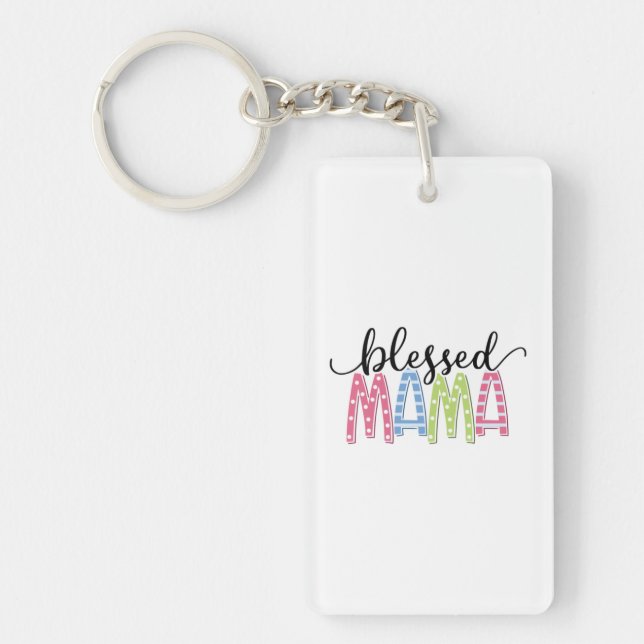 Porte-clefs Mère Cadeau Béni à maman (Devant)