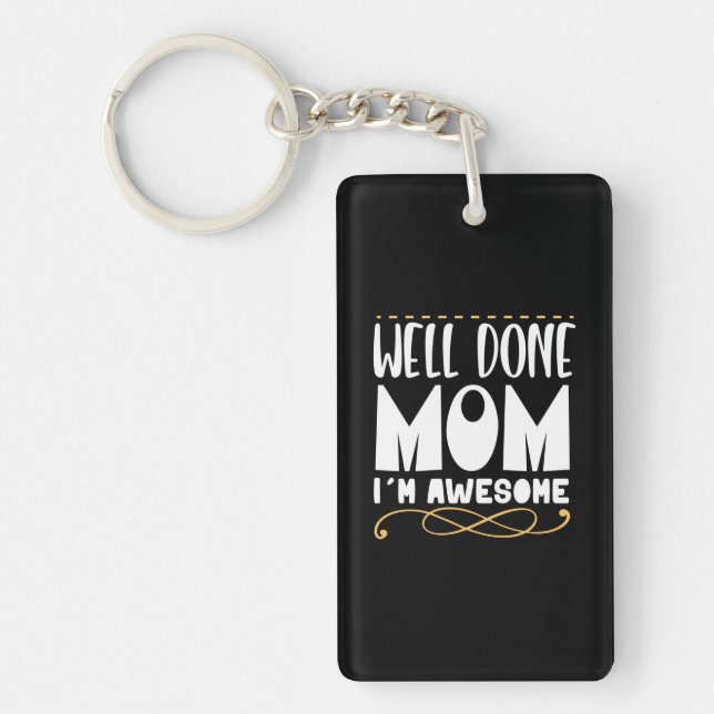 Porte-clefs Mère Cadeau Bien Fait Maman (Devant)