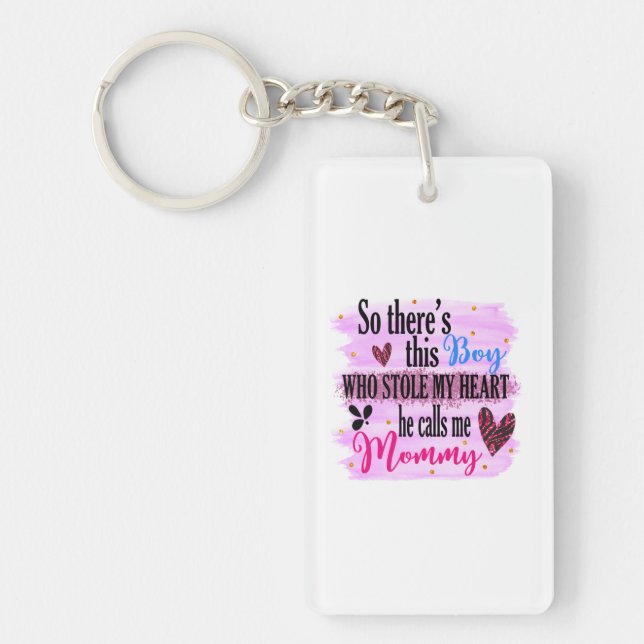 Porte-clefs Mère Cadeau Il M'Appelle Maman (Devant)