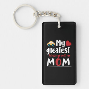 Porte-clefs Mère Cadeau Mes plus grandes bénédictions Appelez-