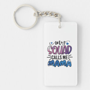 Porte-clefs Mère Cadeau Mon Escouade M'Appelle Maman