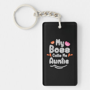 Porte-clefs Mère Cadeau Mon Patron M'Appelle Tante