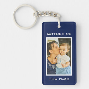 Porte-clefs Mère De L'Année Personnalisée Photo Mommy Personna