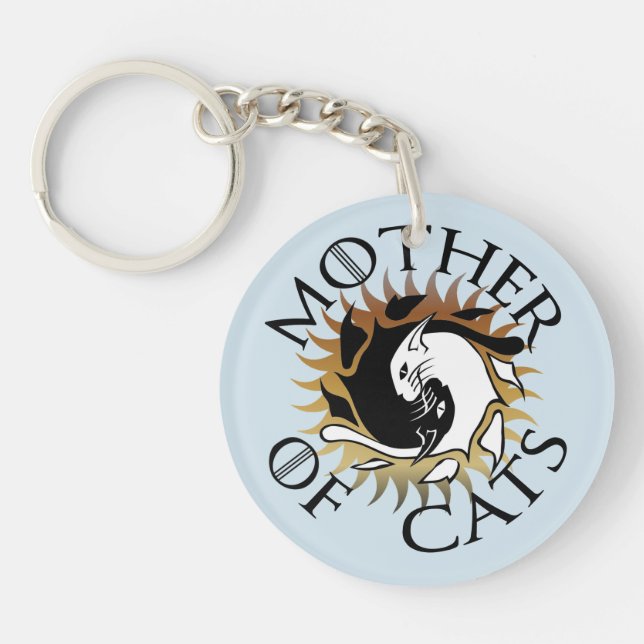 Porte-clefs Mère de porte - clé de chats (Devant)