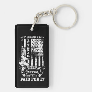 Porte-clefs Mère d'un vétéran Hommage militaire patriotique