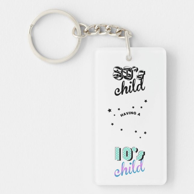 Porte-clefs Mère et bébé Décades 1980 / 2010 (Devant)