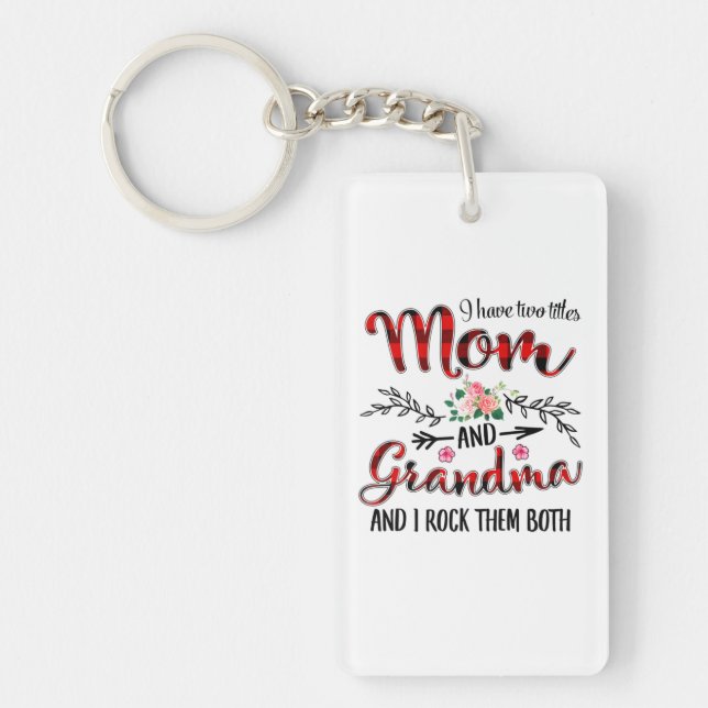 Porte-clefs Mère Maman Et Grand-Mère Anniversaire (Devant)