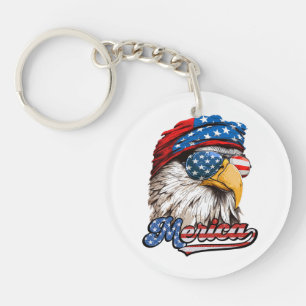 Porte-clefs Merica, drapeau de l'aigle patriotique américain, 