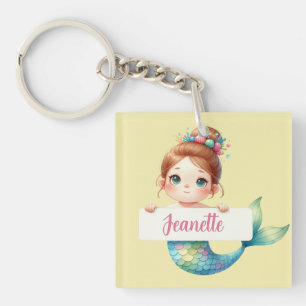 Porte-clefs Mermaid's Secret - Personnalisable à thème de plag