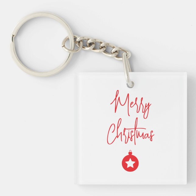 Porte-clefs Merry Christmas Family New Year Message (Devant)