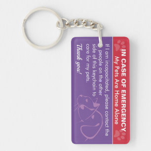 Porte-clefs "Mes animaux domestiques sont seuls à la maison"