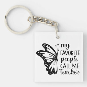 Porte-clefs Mes gens favoris m'appellent enseignant Wordart