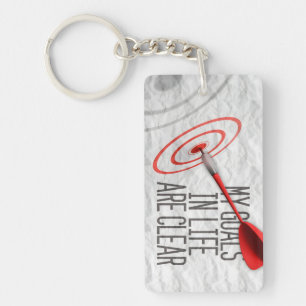 Porte-clefs "Mes objectifs sont clairs" Motivation Affirmation
