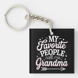 Porte-clefs Mes personnes préférées m'appellent grand-mère pou