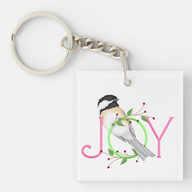 Porte-clefs Mésange mignonne "Joie" (Devant)