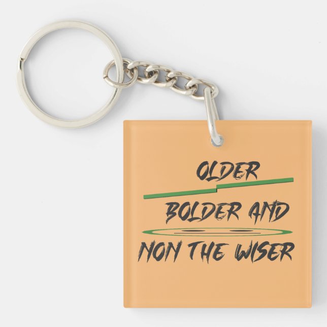 Porte-clefs Message de plaisanterie sur les graphiques et les  (Devant)