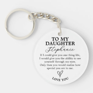 Porte-clefs Message sincère à la fille