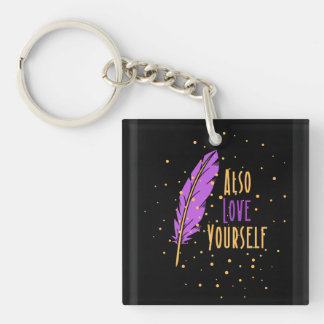 Porte-clefs Message texte comme amour tout le monde avec vous-