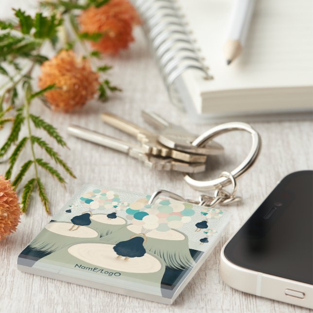 Porte-clefs métaphore_22_une fille en acrylique de rêve (Devant Droit)