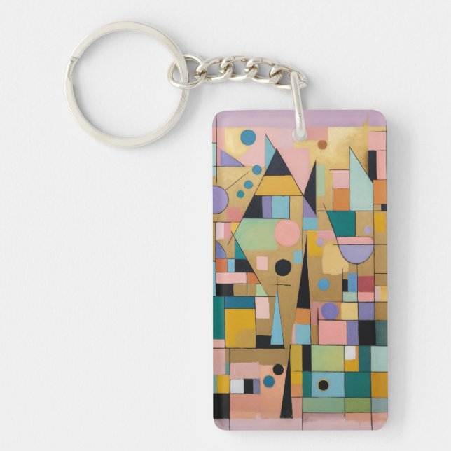 Porte-clefs Métropole Géométrique Pastel (Devant)