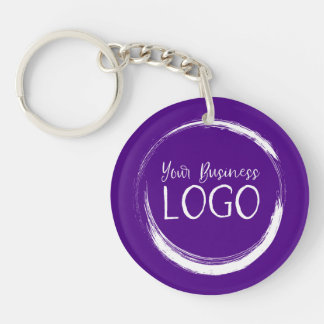 Porte-clefs Mettez mon logo sur un indigo rond