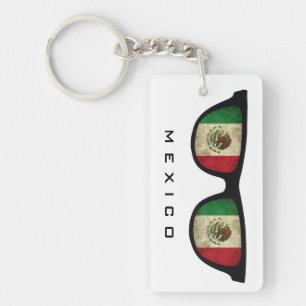 Porte-clefs Mexico Shades texte et couleur personnalisés porte