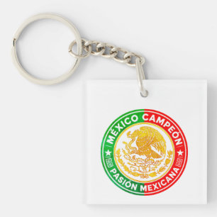Porte-clefs Mexique Champion Couleurs du Drapeau Graphique Bla