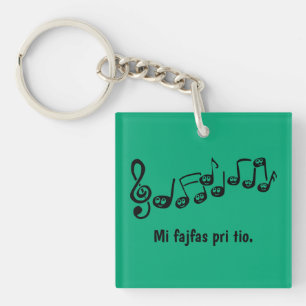 Porte-clefs Mi fajfas pri tio.