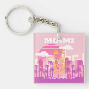 Porte-clefs Miami Beach, Art de voyage à Miami, Chambre Prépa,