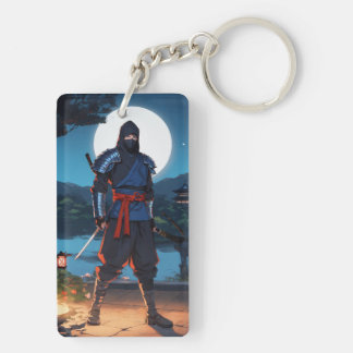 Porte-clefs Midnight Shinobi : Silhouette de Ninja sous la Lun