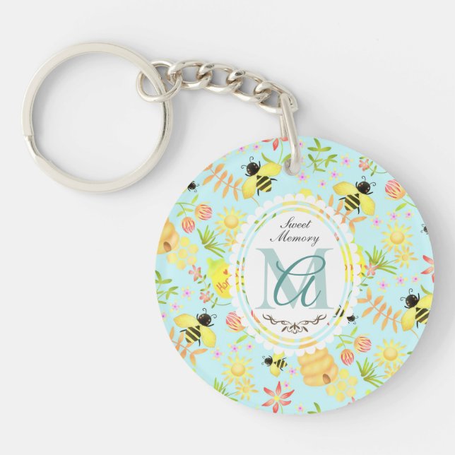 Porte-clefs Miel Bee Blue (Devant)