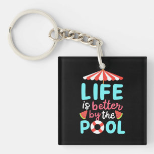 Porte-clefs Mieux Vivre Au Bord De La Piscine