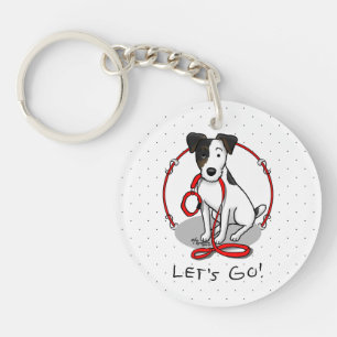 Porte-clefs Mignon Allons-y ! Jack Russell Terrier (tricolore