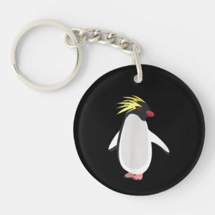 Porte-clefs Mignon Manchot Rockhopper Drôle Animal Antarctique