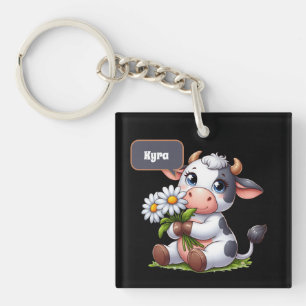 Porte-clefs Mignonne ajouter nom vache amateurs