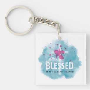 Porte-clefs Mignonne Béni Soit Le Nom du Seigneur chrétien