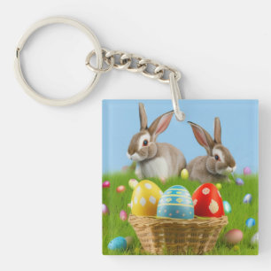 Porte-clefs Mignonne Bunnyfor Pâques pour une humeur positive