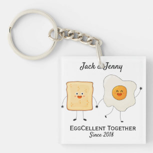 Porte-clefs Mignonne Drôle Joyeux Toast Eggcelcelcelcelcate En