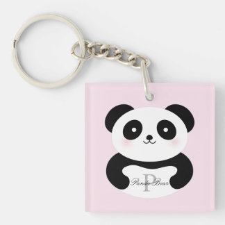 Porte-clefs Mignonne fille bébé Panda Ours Monogramme