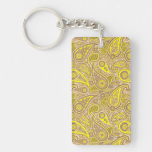 Porte-clefs Mignonne jaune paisley motif Coque-Mate iPhone