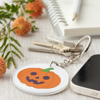 Porte-clefs Mignons citrouilles et chats noirs d'Halloween