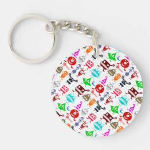 Porte-clefs Mignons motifs de monstres drôles et colorés