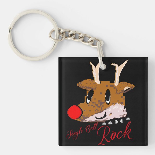 Porte-clefs Mikitiez jinglebellrock punk gothmas reindeer (Devant)
