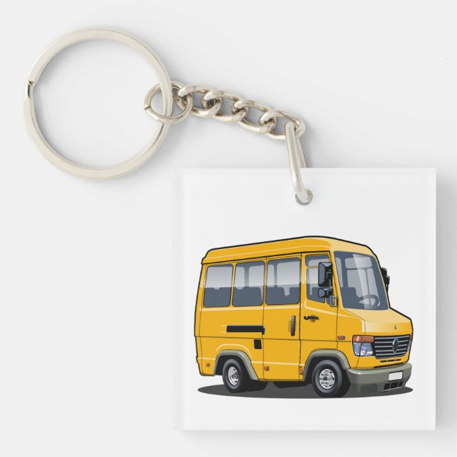 Porte-clefs Mini bus caricature (Devant)