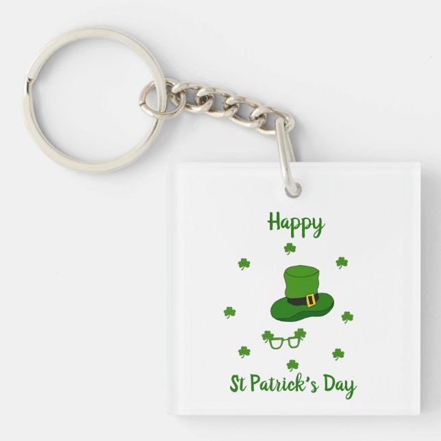 Porte-clefs Mini Mignonne Bonne St Patrick Joyeuse Journée (Devant)