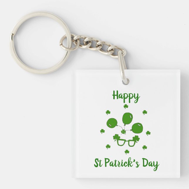 Porte-clefs Mini Mignonne Bonne St Patrick Joyeuse Journée (Devant)