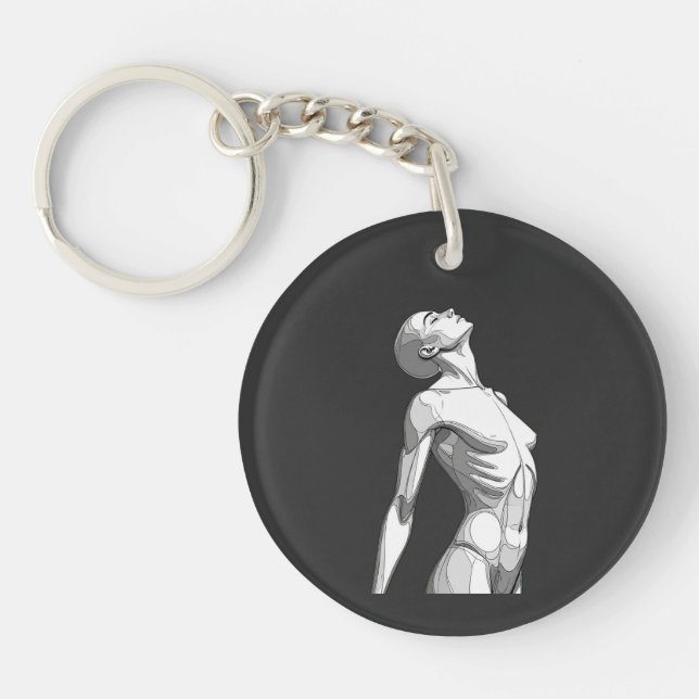 Porte-clefs Minimalist Female Android Aesthetic Art - Bold Fut (Devant)